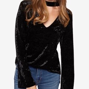 NWT Sanctuary velvet black choker top